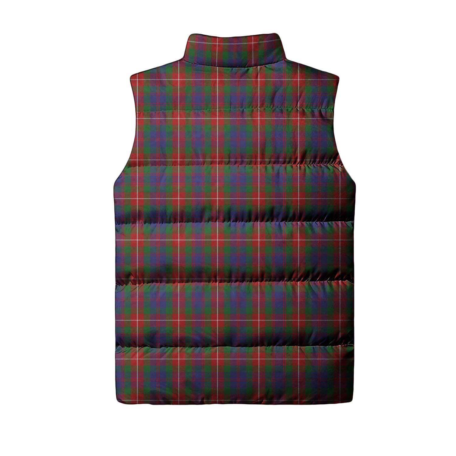 Fraser of Lovat Tartan Sleeveless Puffer Jacket with Family Crest - Tartanvibesclothing