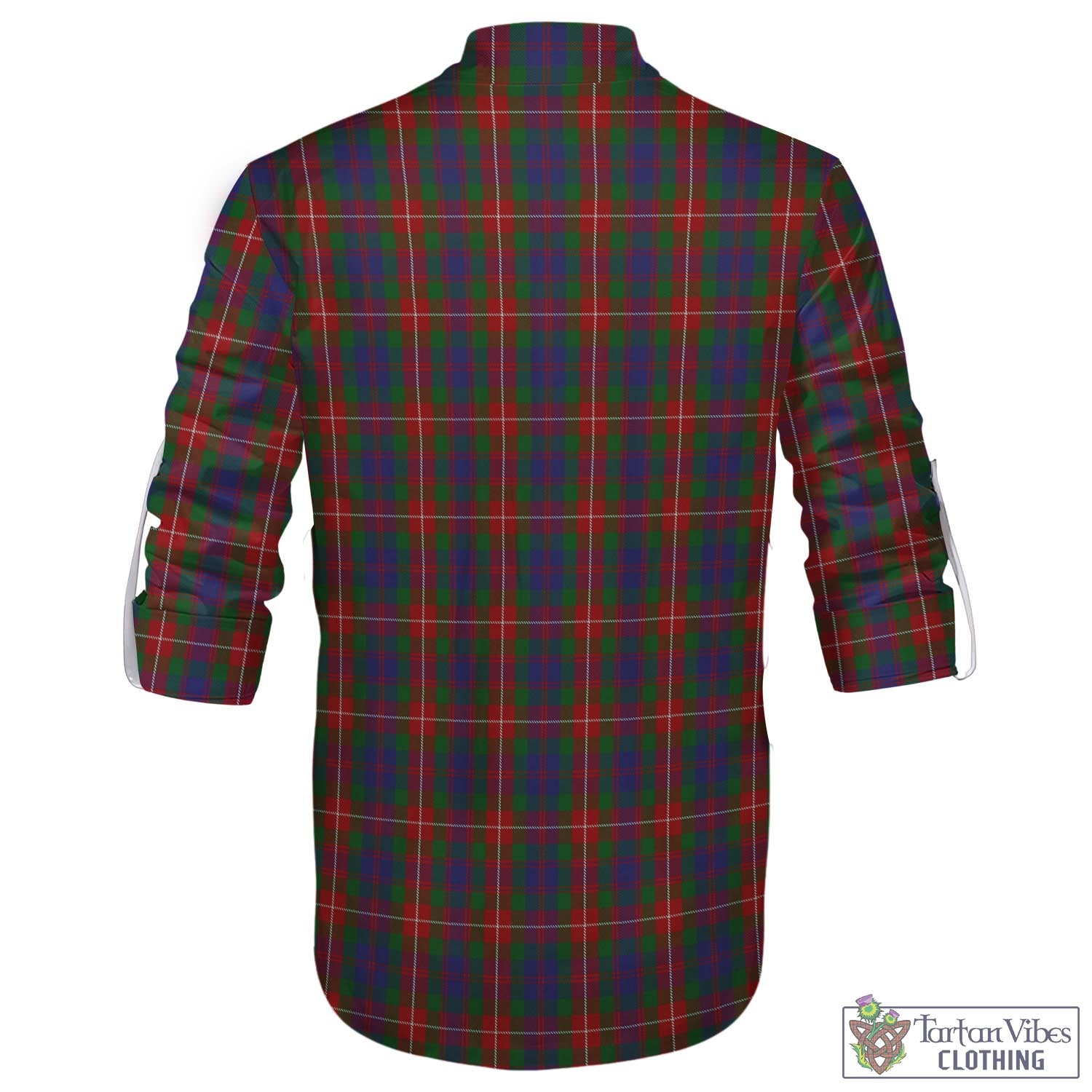 Tartan Vibes Clothing Fraser of Lovat Tartan Men's Scottish Traditional Jacobite Ghillie Kilt Shirt