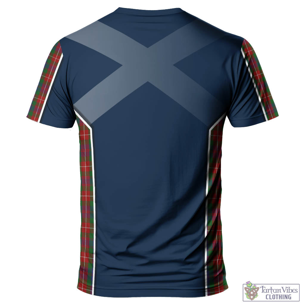 Tartan Vibes Clothing Fraser of Lovat Tartan T-Shirt with Family Crest and Scottish Thistle Vibes Sport Style