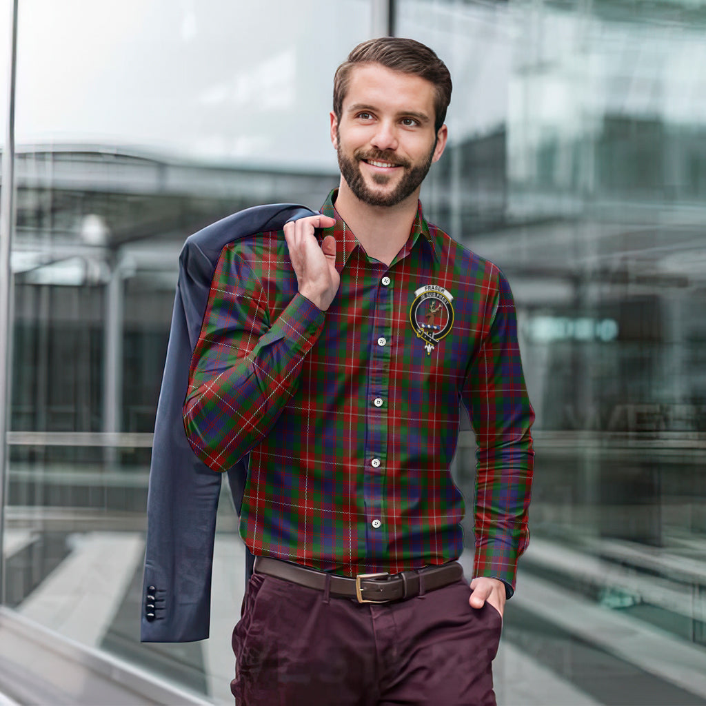 fraser-of-lovat-tartan-long-sleeve-button-up-shirt-with-family-crest