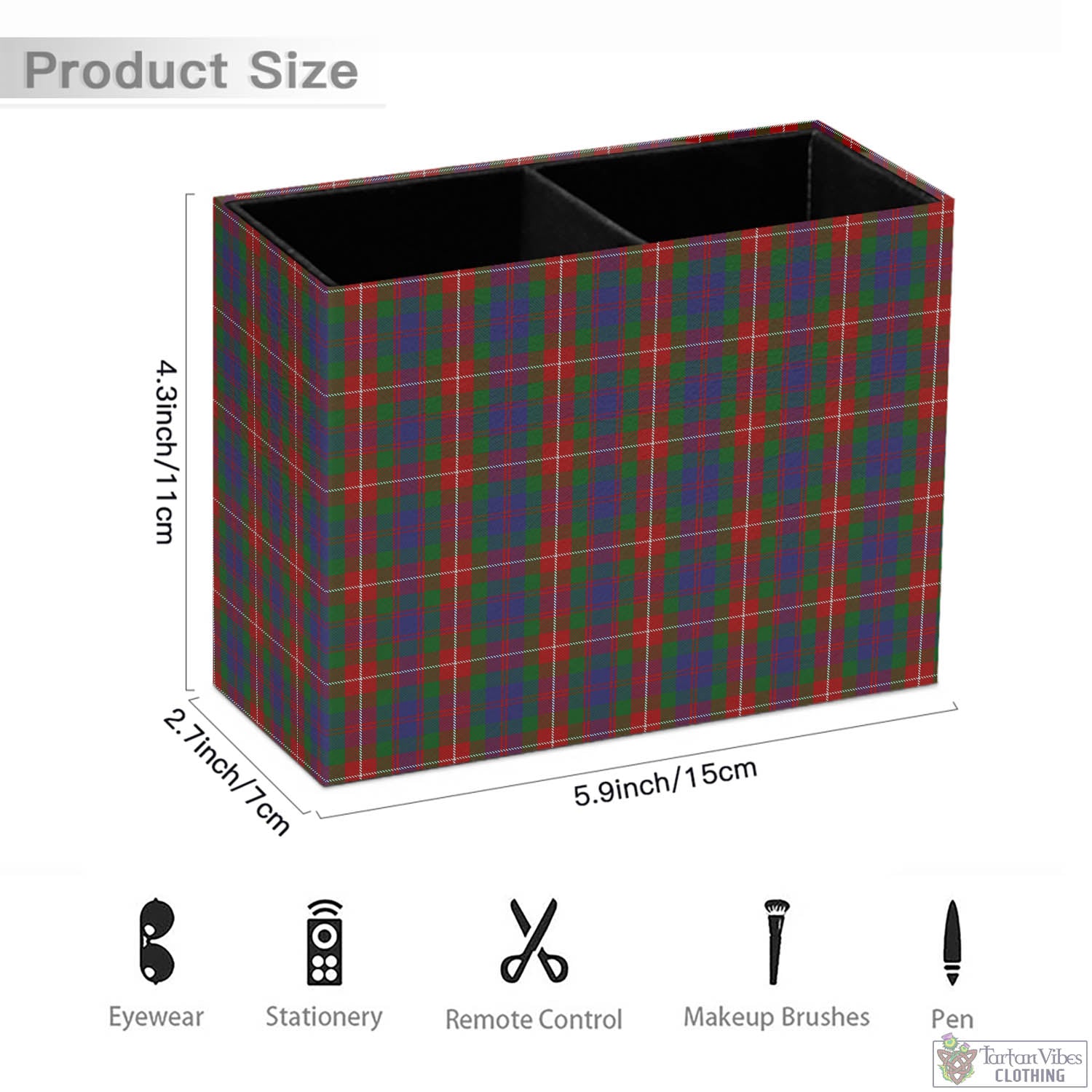 Tartan Vibes Clothing Fraser of Lovat Tartan Pen Holder