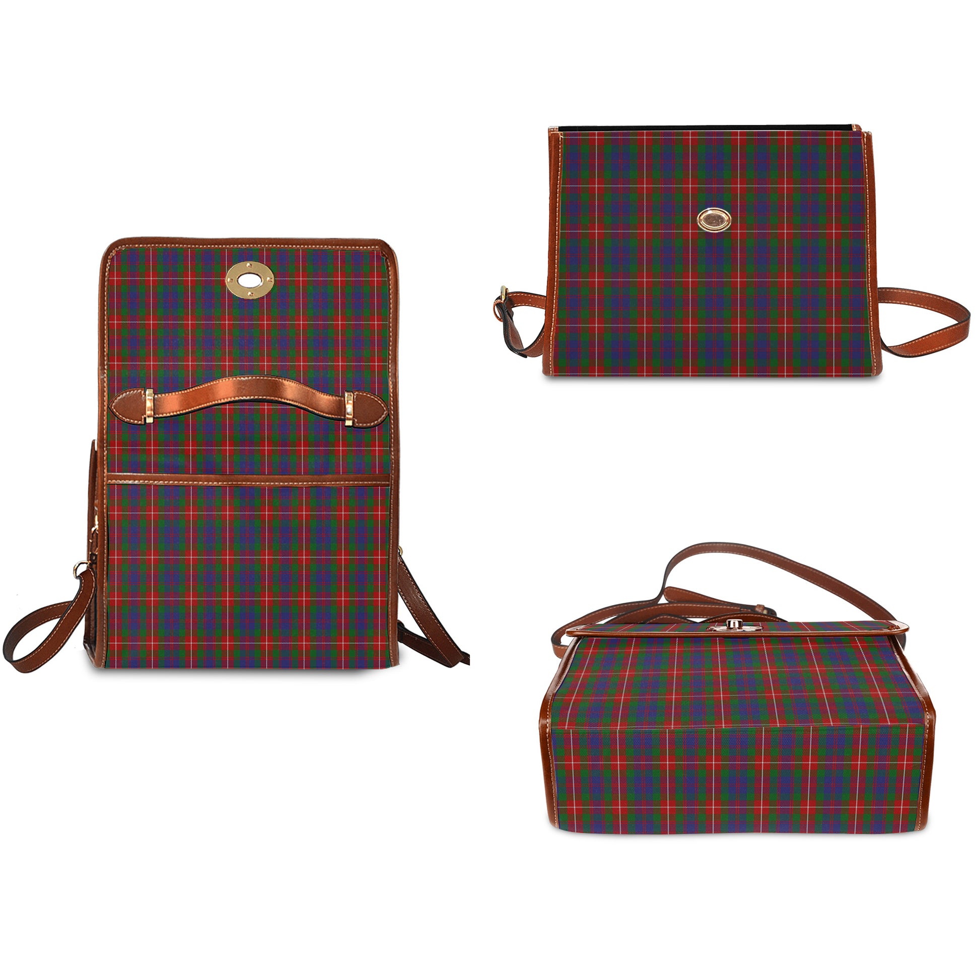 fraser-of-lovat-tartan-leather-strap-waterproof-canvas-bag