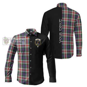 Fraser Red Dress Tartan Long Sleeve Button Shirt with Family Crest and Half Of Me Style