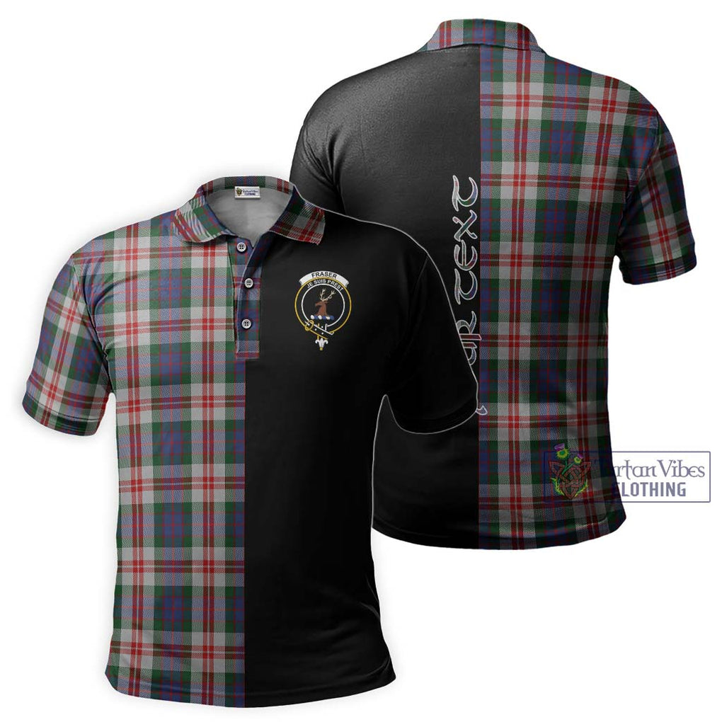 Fraser Red Dress Tartan Polo Shirt with Family Crest and Half Of Me Style Kid - Tartanvibesclothing Shop