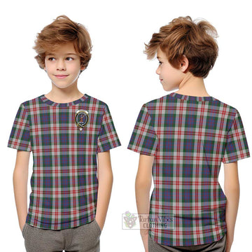 Fraser Red Dress Tartan Kid T-Shirt with Family Crest