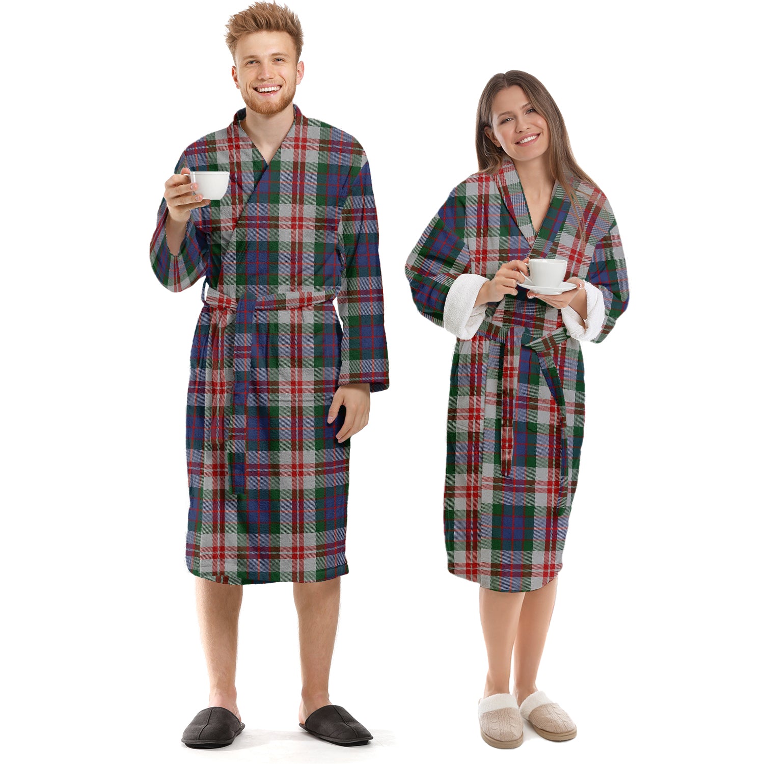 Fraser Red Dress Tartan Bathrobe Unisex S - Tartan Vibes Clothing