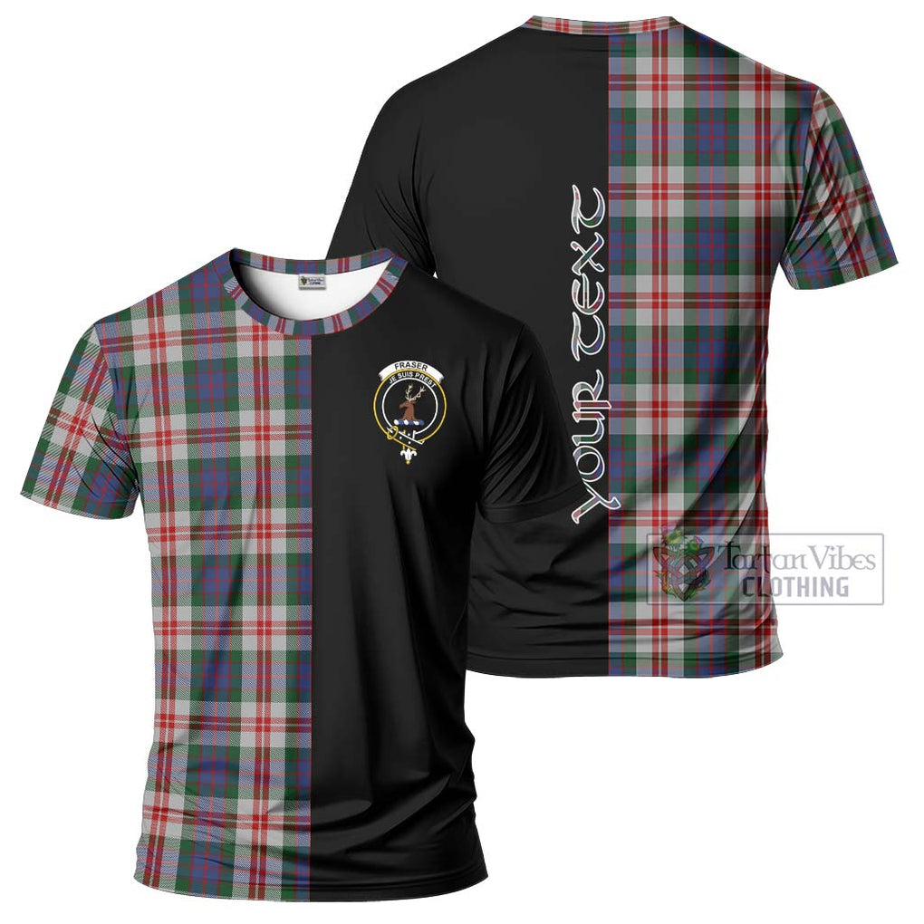 Fraser Red Dress Tartan T-Shirt with Family Crest and Half Of Me Style Kid's Shirt - Tartanvibesclothing Shop