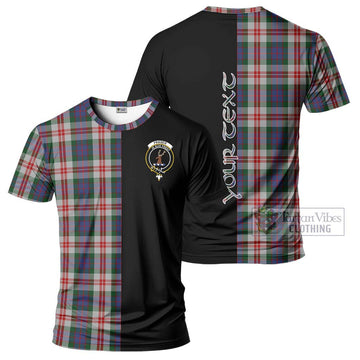 Fraser Red Dress Tartan T-Shirt with Family Crest and Half Of Me Style