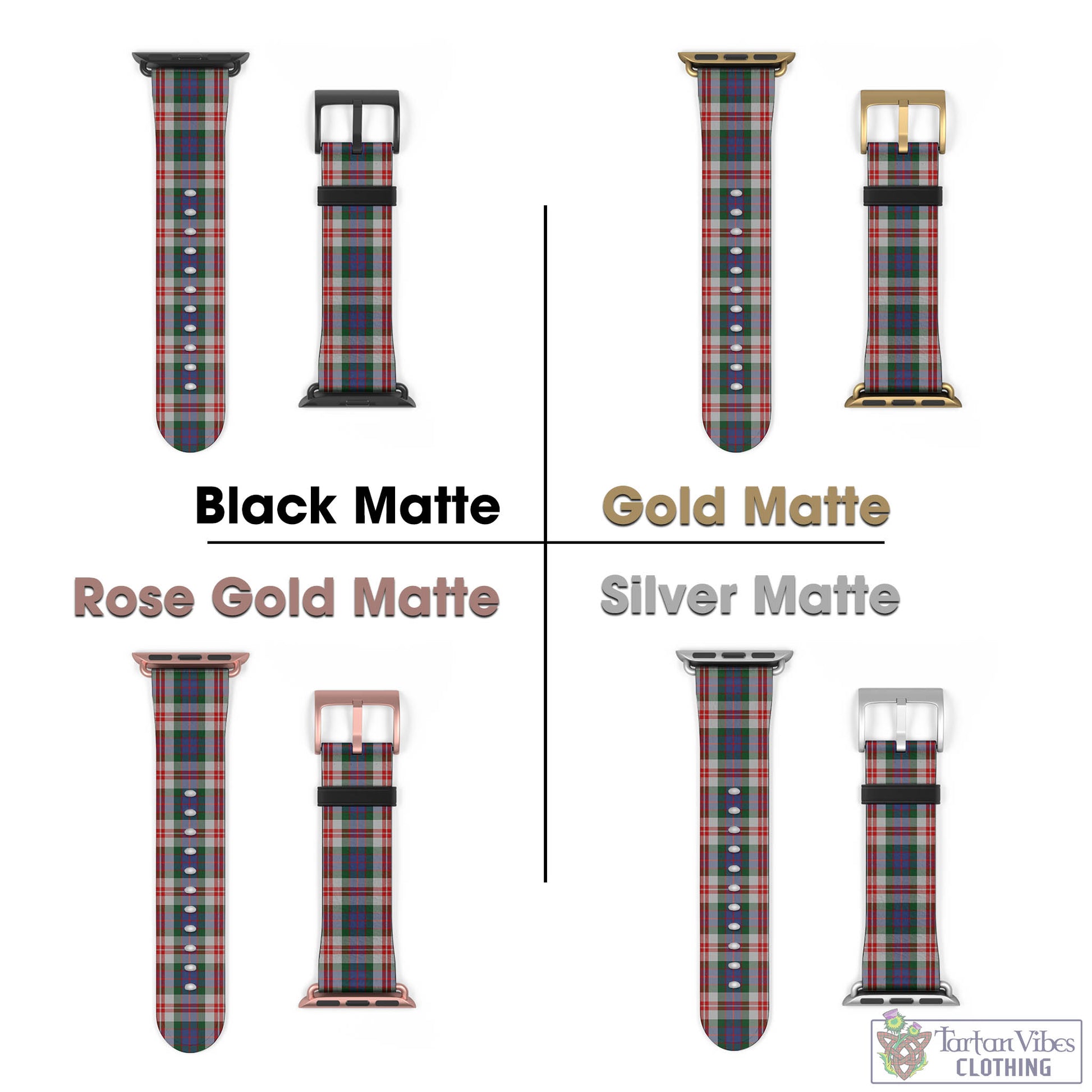 Tartan Vibes Clothing Fraser Red Dress Tartan Watch Band