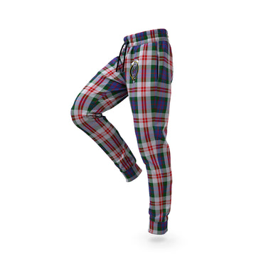 Fraser Red Dress Tartan Joggers Pants with Family Crest