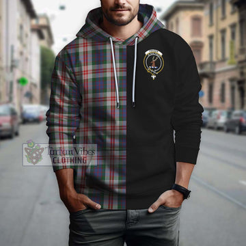 Fraser Red Dress Tartan Hoodie with Family Crest and Half Of Me Style