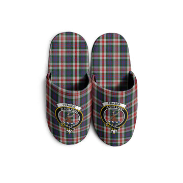 Fraser Red Dress Tartan Home Slippers with Family Crest