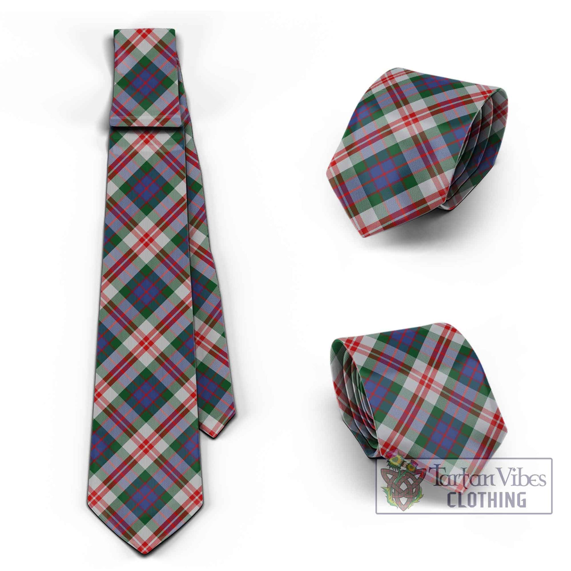 Tartan Vibes Clothing Fraser Red Dress Tartan Classic Necktie Cross Style