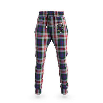 Fraser Red Dress Tartan Joggers Pants with Family Crest