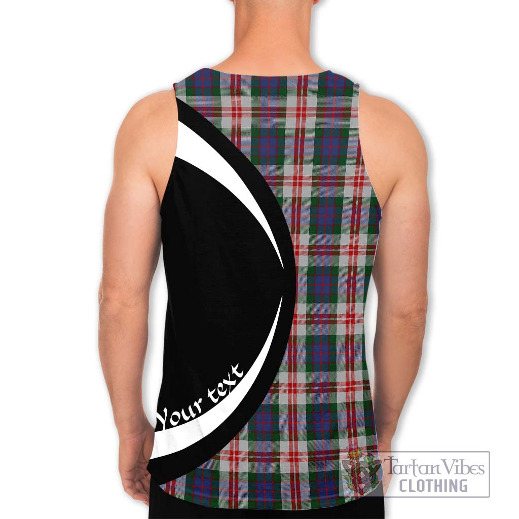 Fraser Red Dress Tartan Men's Tank Top with Family Crest Circle Style - Tartan Vibes Clothing