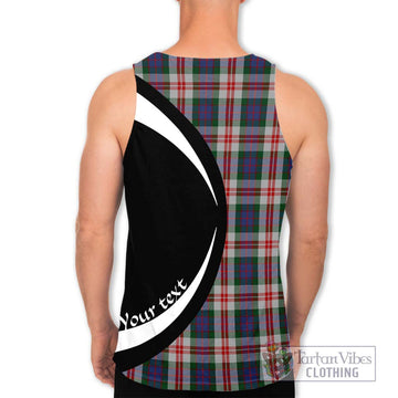 Fraser Red Dress Tartan Men's Tank Top with Family Crest Circle Style