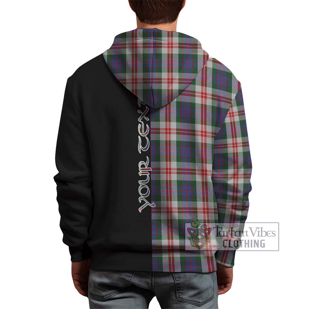 Fraser Red Dress Tartan Hoodie with Family Crest and Half Of Me Style - Tartanvibesclothing Shop