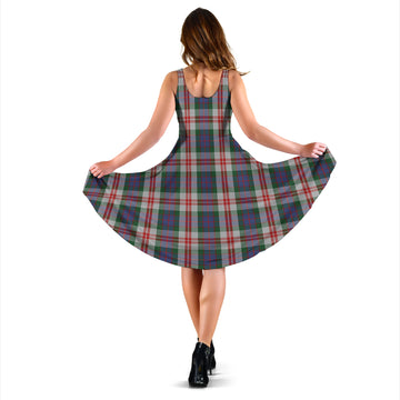 Fraser Red Dress Tartan Sleeveless Midi Womens Dress