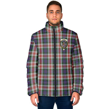 Fraser Red Dress Tartan Padded Jacket with Family Crest