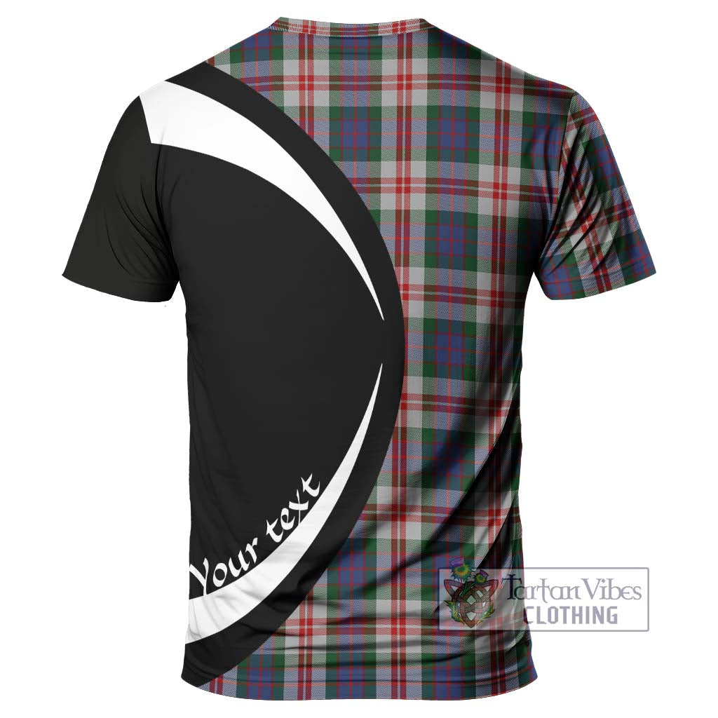 Tartan Vibes Clothing Fraser Red Dress Tartan T-Shirt with Family Crest Circle Style