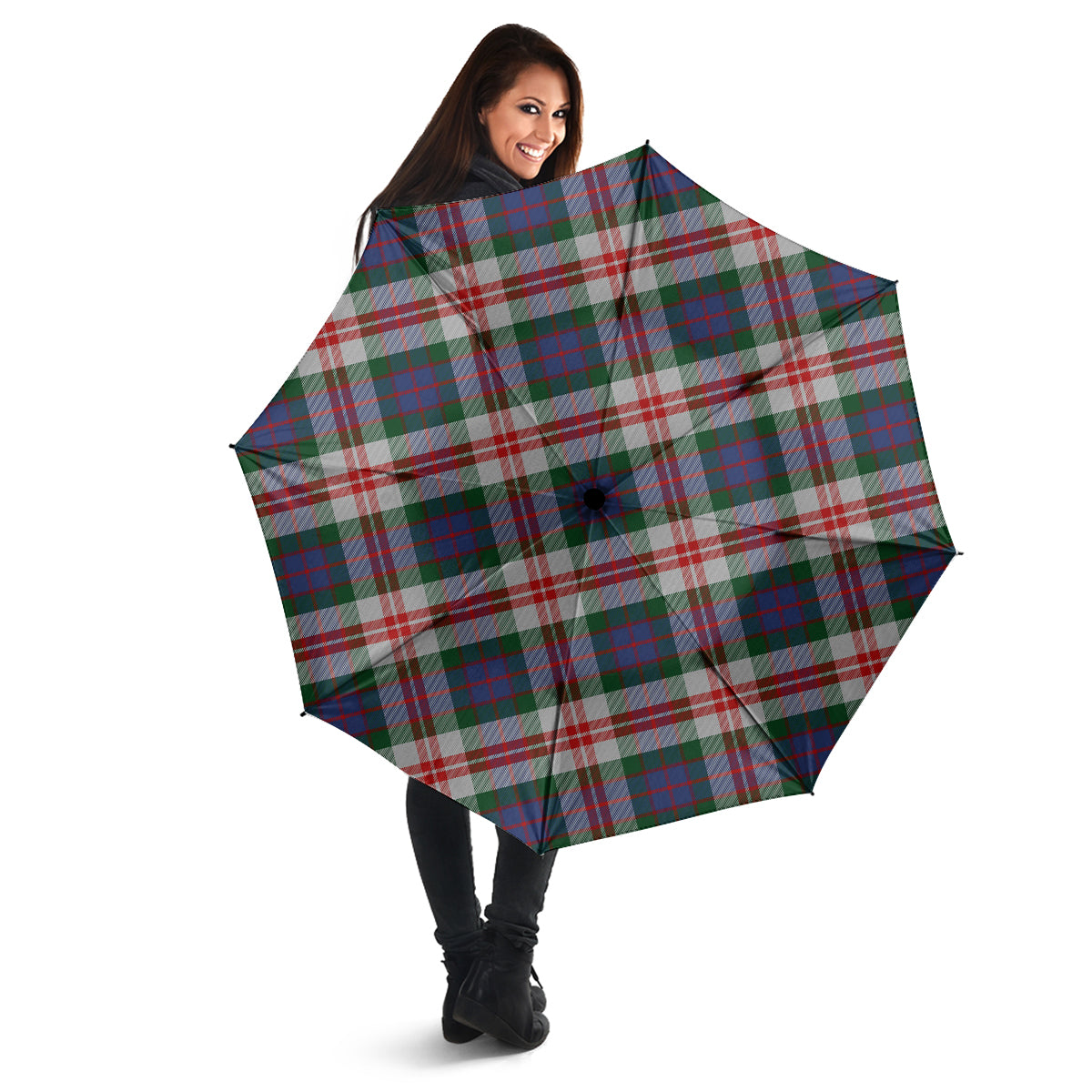 Fraser Red Dress Tartan Umbrella - Tartanvibesclothing