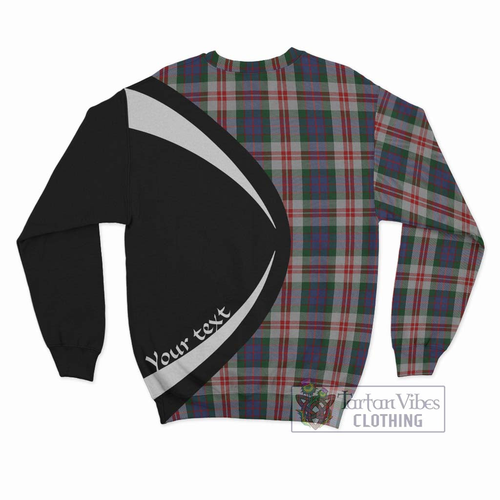 Fraser Red Dress Tartan Sweatshirt with Family Crest Circle Style - Tartan Vibes Clothing