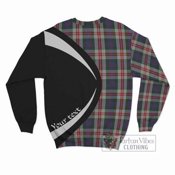 Fraser Red Dress Tartan Sweatshirt with Family Crest Circle Style