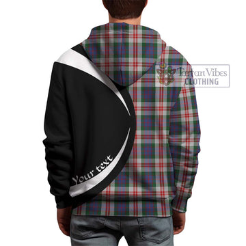 Fraser Red Dress Tartan Hoodie with Family Crest Circle Style