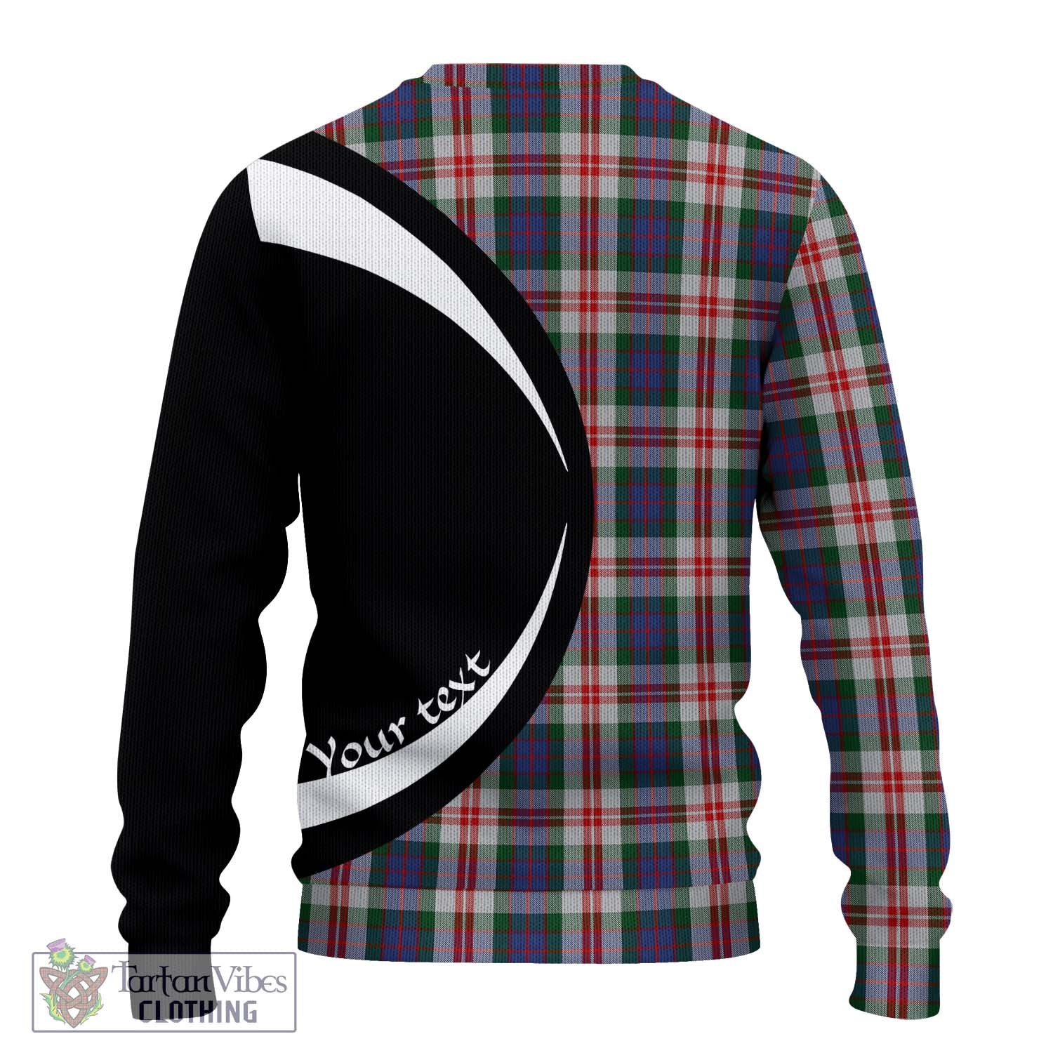 Fraser Red Dress Tartan Ugly Sweater with Family Crest Circle Style - Tartan Vibes Clothing