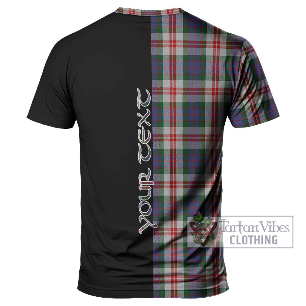 Fraser Red Dress Tartan T-Shirt with Family Crest and Half Of Me Style - Tartanvibesclothing Shop