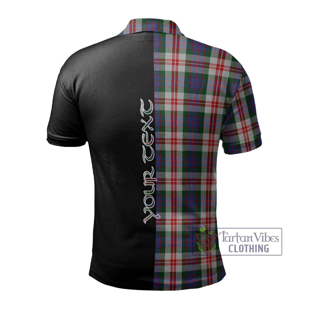 Fraser Red Dress Tartan Polo Shirt with Family Crest and Half Of Me Style - Tartanvibesclothing Shop