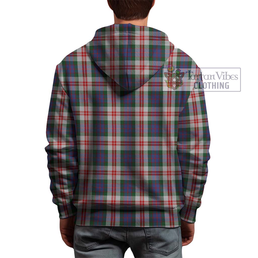 Tartan Vibes Clothing Fraser Red Dress Tartan Hoodie with Family Crest DNA In Me Style