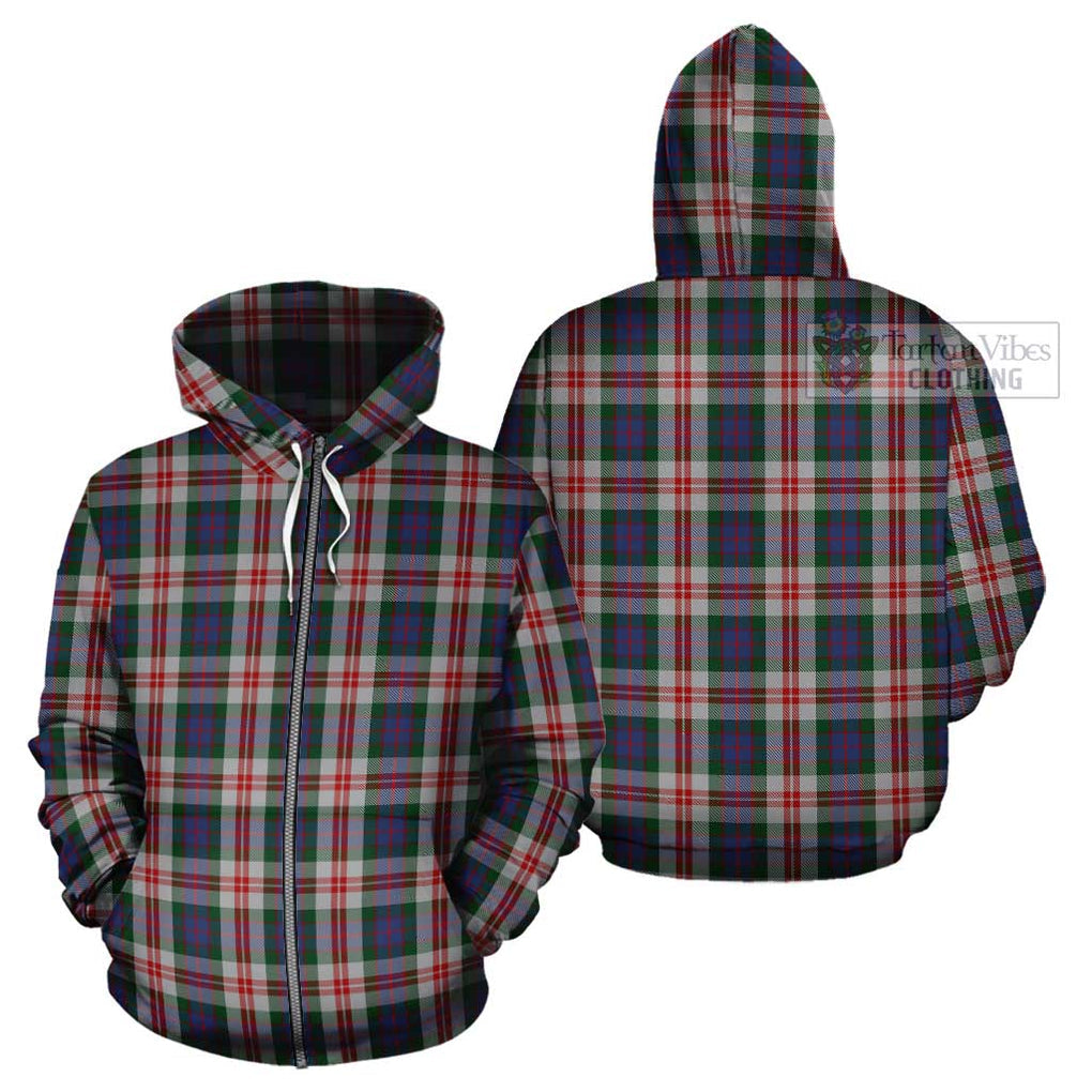 Fraser Red Dress Tartan Cotton Hoodie Zip Hoodie - Tartan Vibes Clothing