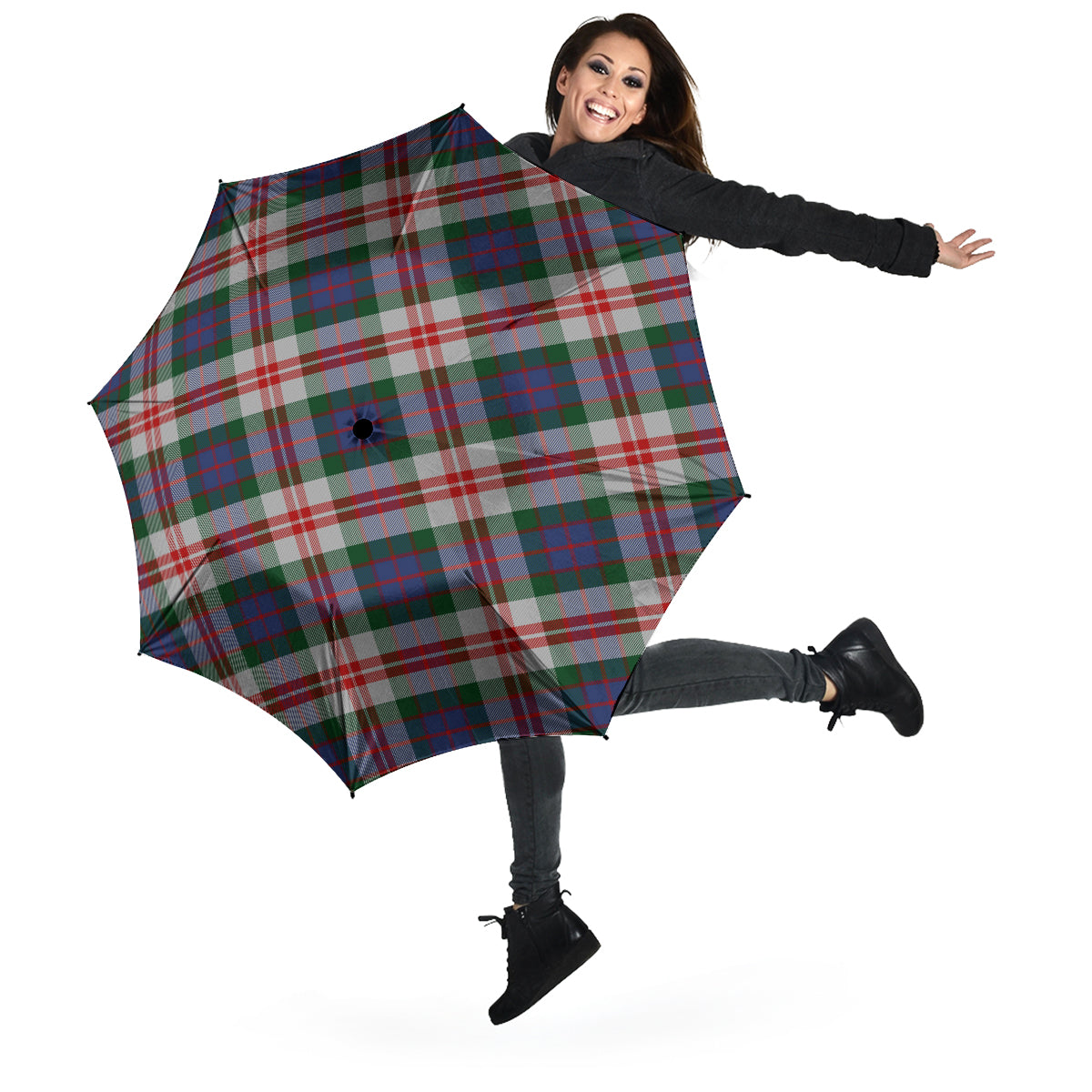 Fraser Red Dress Tartan Umbrella - Tartanvibesclothing