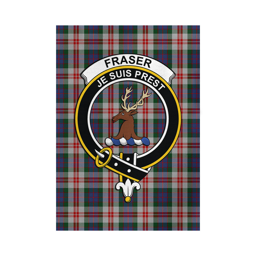 Fraser Red Dress Tartan Flag with Family Crest - Tartan Vibes Clothing