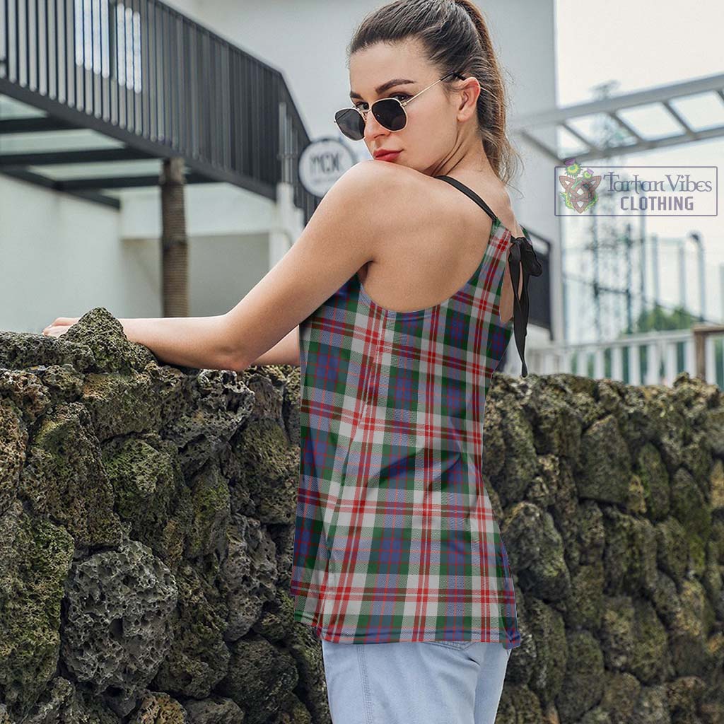 Tartan Vibes Clothing Fraser Red Dress Tartan Loose Halter Neck Camisole