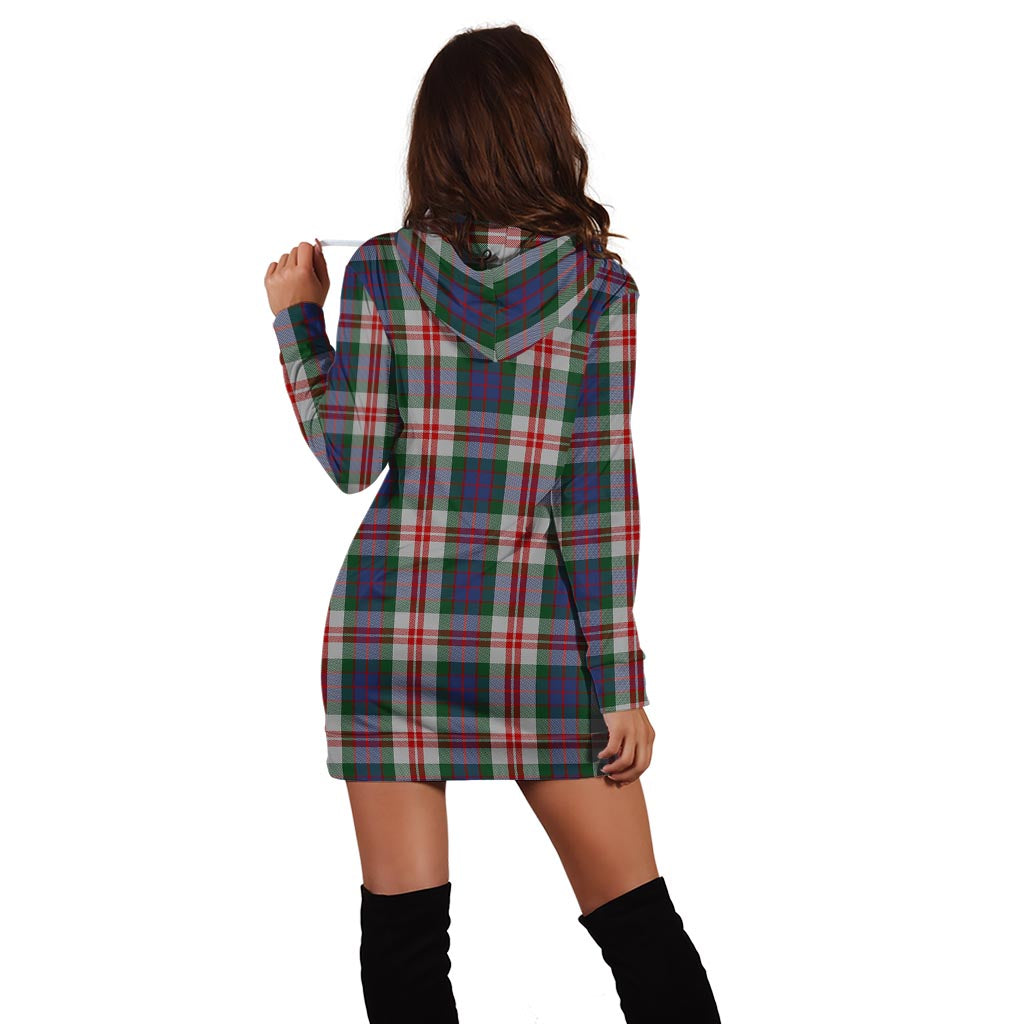 Fraser Red Dress Tartan Hoodie Dress with Family Crest - Tartan Vibes Clothing