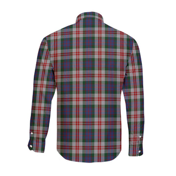 Fraser Red Dress Tartan Long Sleeve Button Up Shirt with Family Crest