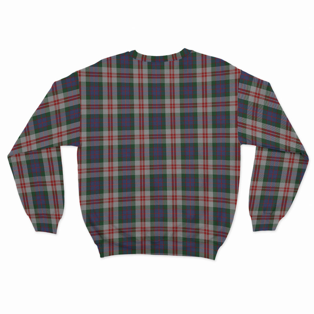 Fraser Red Dress Tartan Sweatshirt with Family Crest - Tartan Vibes Clothing