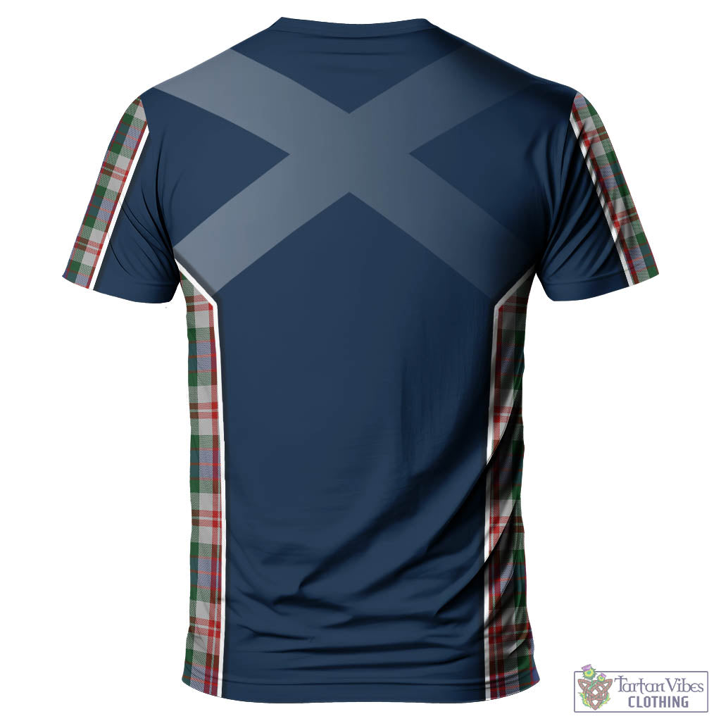 Tartan Vibes Clothing Fraser Red Dress Tartan T-Shirt with Family Crest and Scottish Thistle Vibes Sport Style