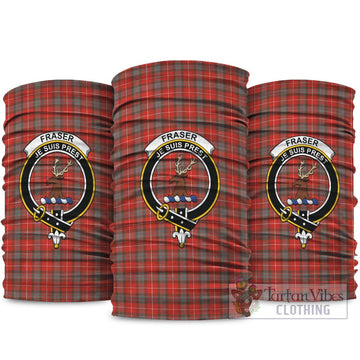 Fraser Weathered Tartan Neck Gaiters, Tartan Bandanas, Tartan Head Band with Family Crest