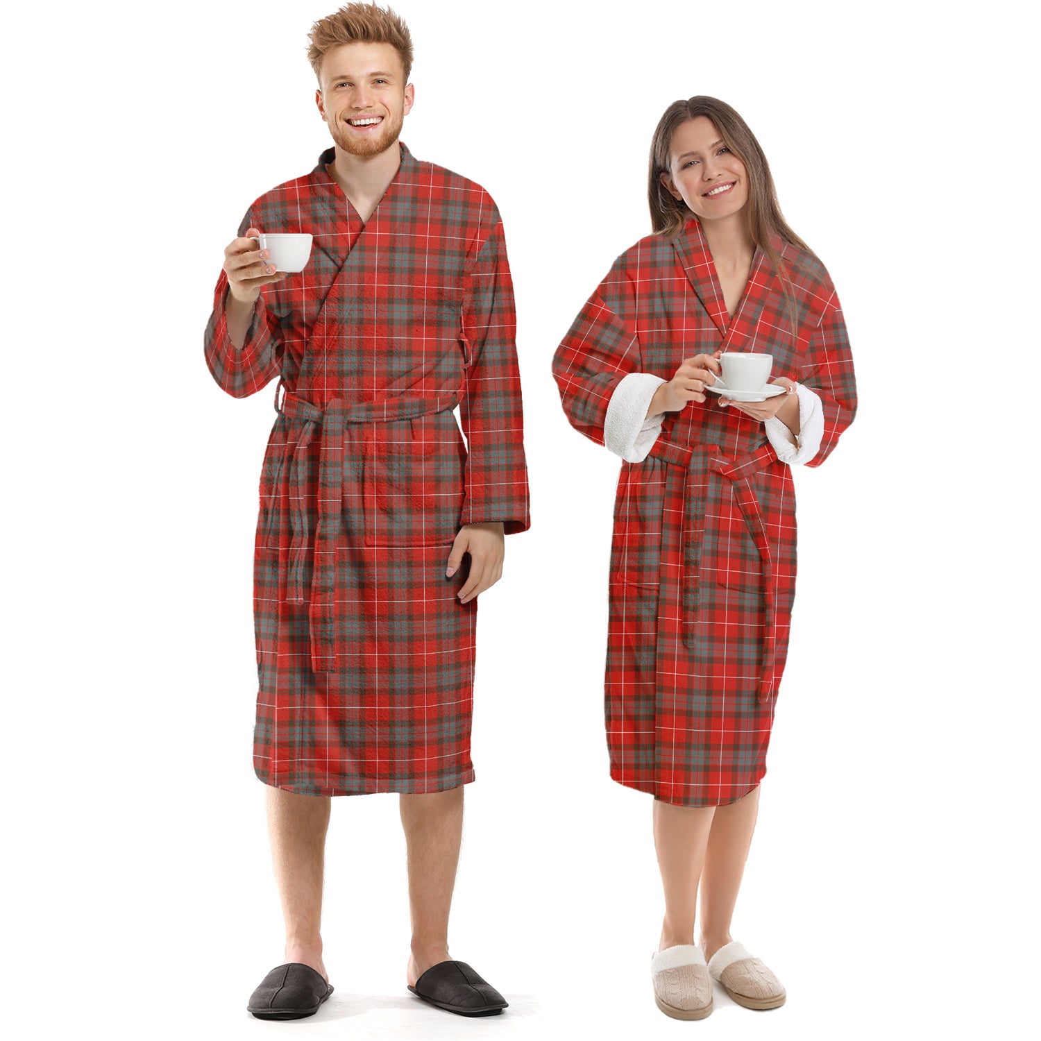 Fraser Weathered Tartan Bathrobe Unisex S - Tartan Vibes Clothing