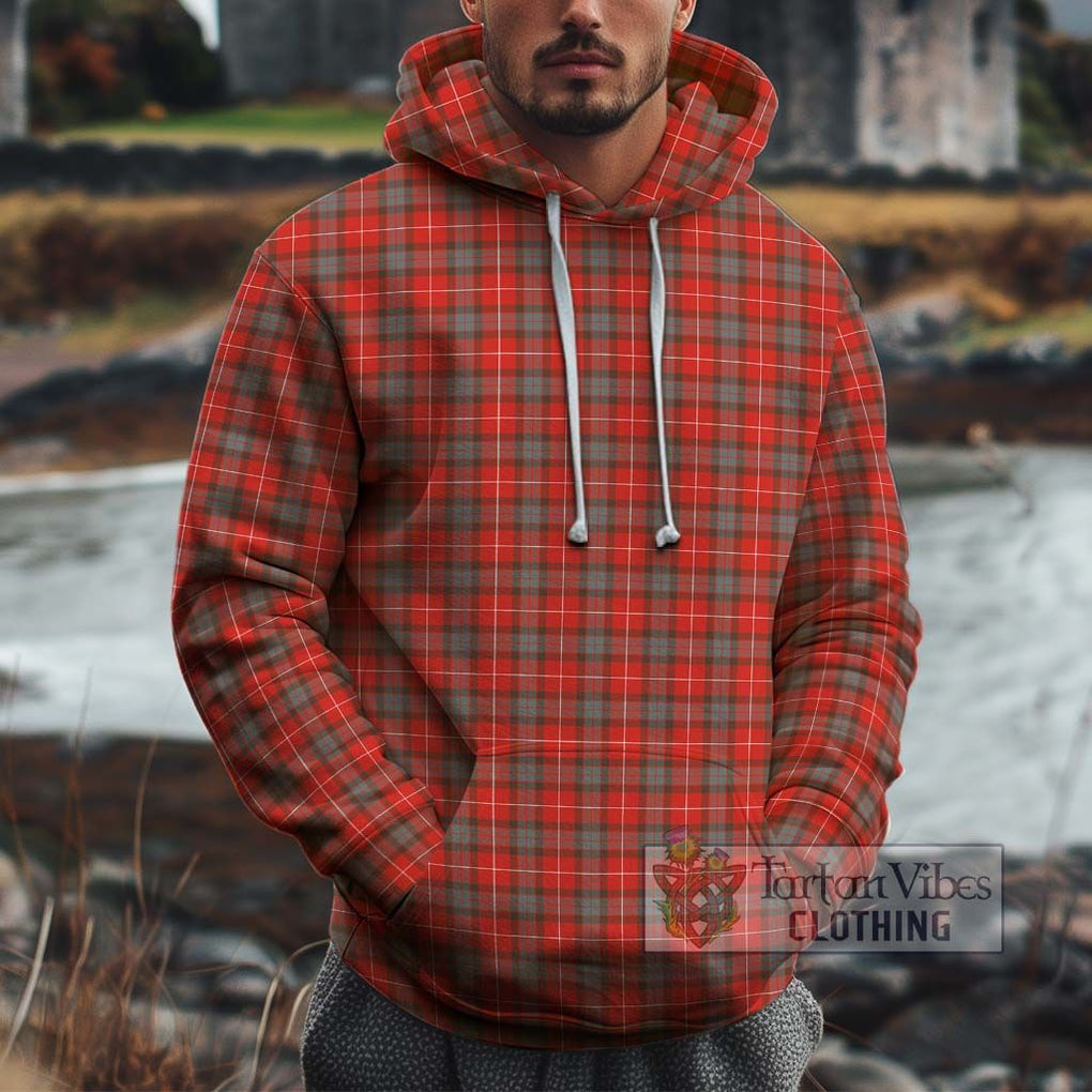 Fraser Weathered Tartan Cotton Hoodie Pullover Hoodie XS - Tartan Vibes Clothing