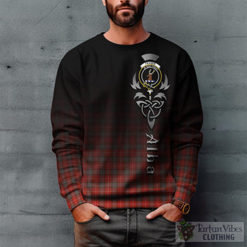 Fraser Weathered Tartan Sweatshirt Featuring Alba Gu Brath Family Crest Celtic Inspired