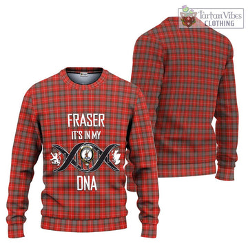 Fraser Weathered Tartan Ugly Sweater with Family Crest DNA In Me Style