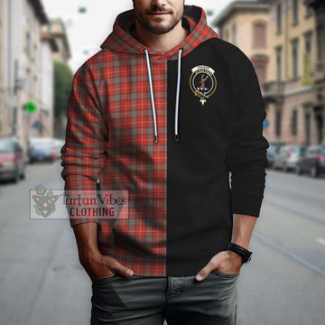 Fraser Weathered Tartan Hoodie with Family Crest and Half Of Me Style