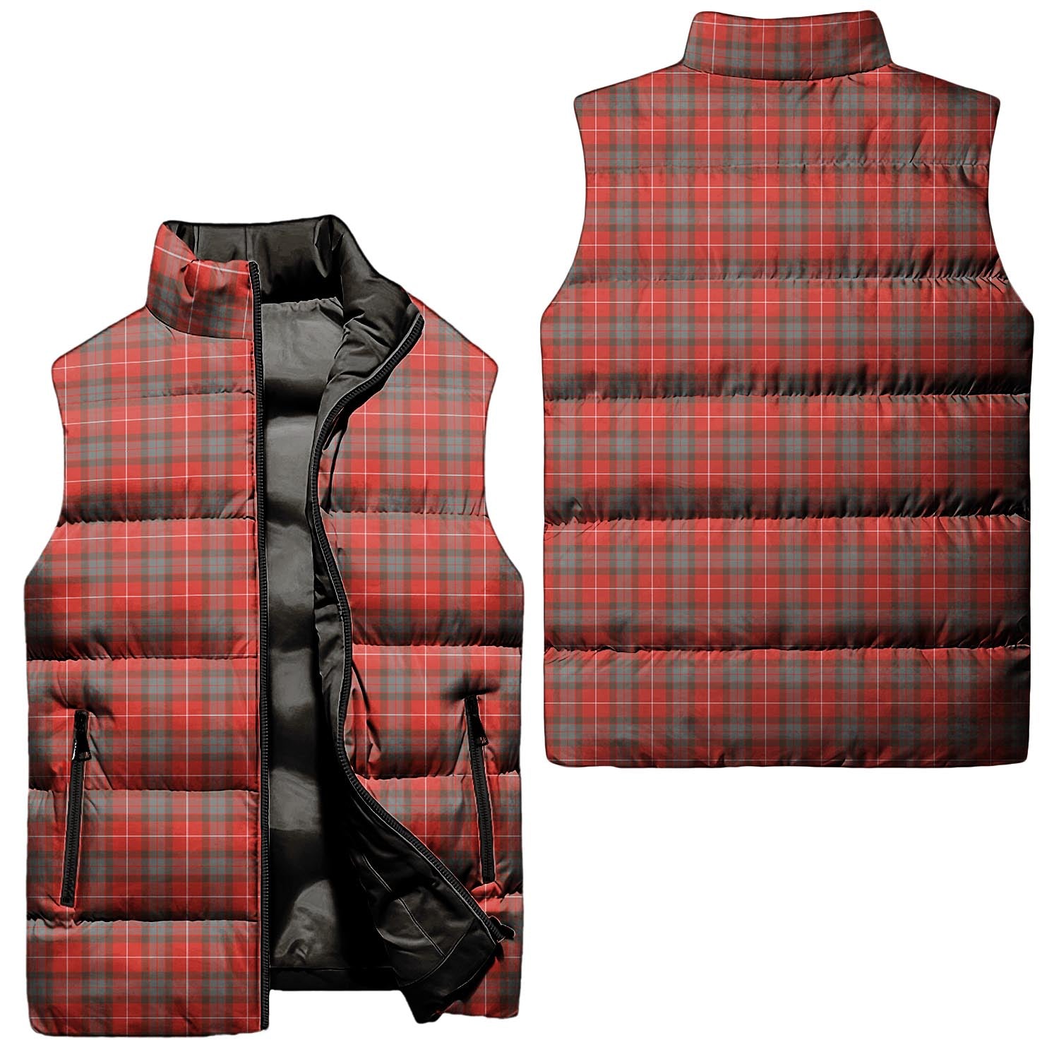 Fraser Weathered Tartan Sleeveless Puffer Jacket Unisex - Tartanvibesclothing