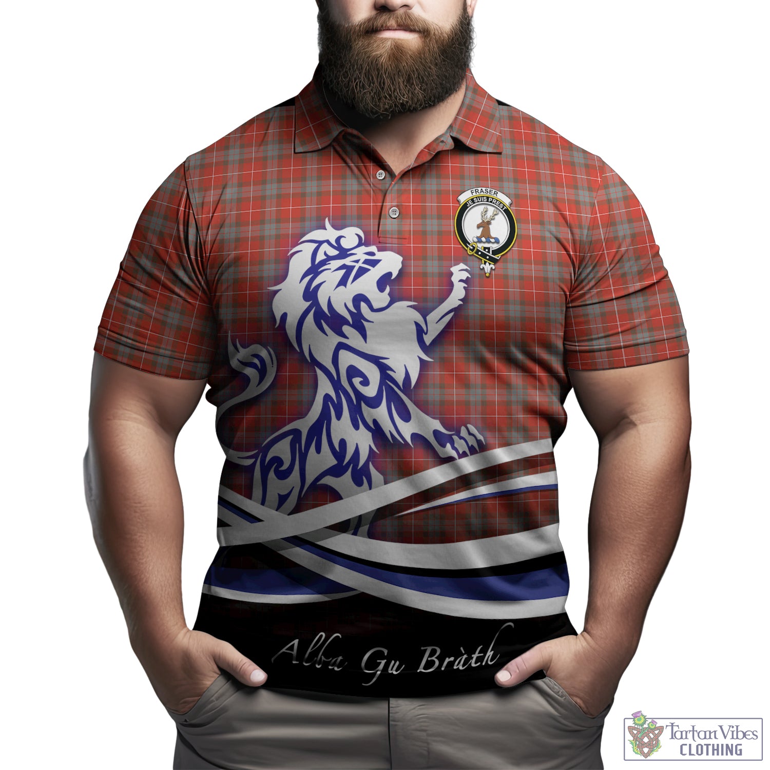 fraser-weathered-tartan-polo-shirt-with-alba-gu-brath-regal-lion-emblem