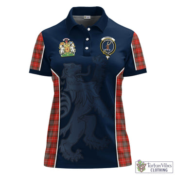 Fraser Weathered Tartan Women's Polo Shirt with Family Crest and Lion Rampant Vibes Sport Style