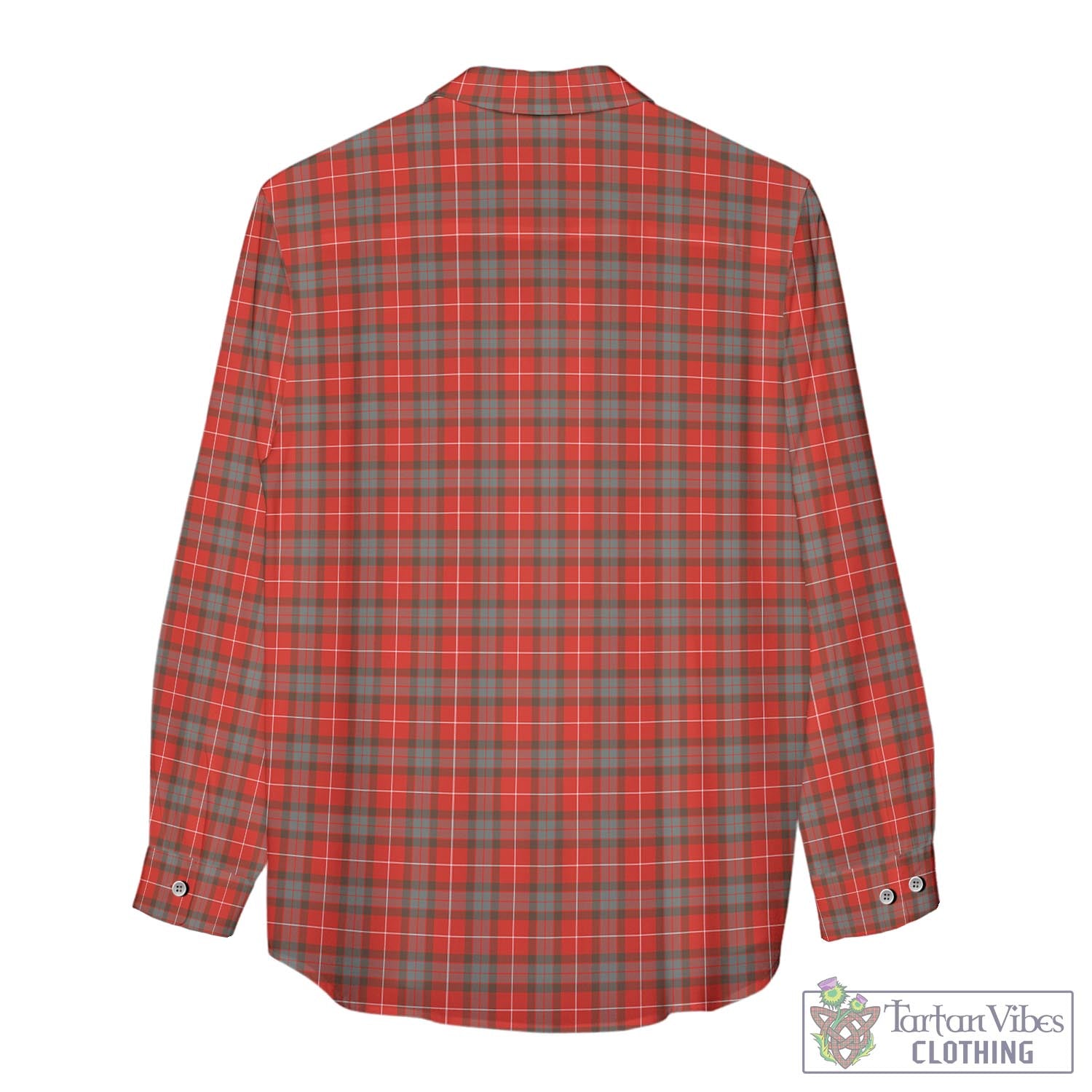 Tartan Vibes Clothing Fraser Weathered Tartan Womens Casual Shirt with Family Crest